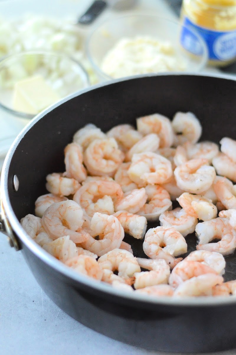 Cooking the shrimp