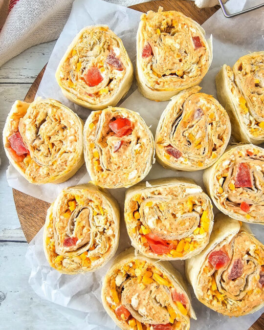 Low-Carb Chicken Taco Pinwheels