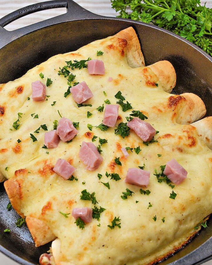 Keto Chicken Cordon Bleu Enchiladas