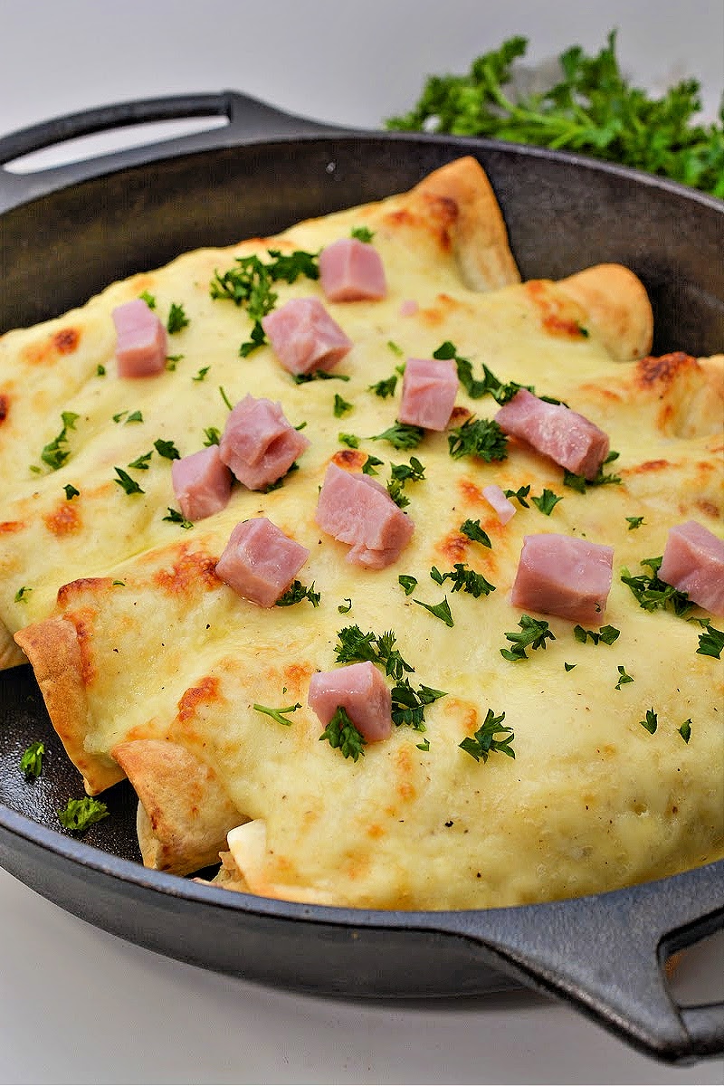 Keto Chicken Cordon Bleu Enchiladas