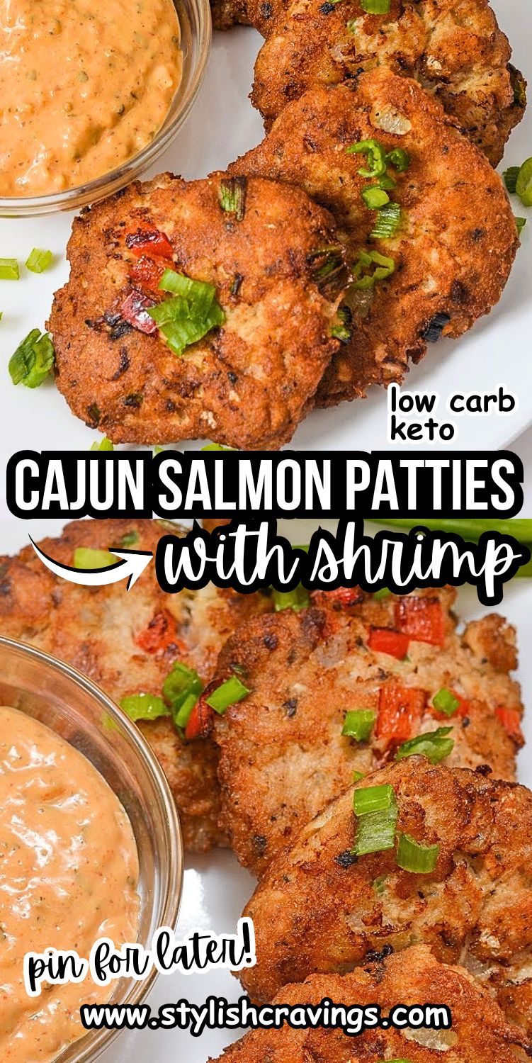 Keto Cajun Salmon and Shrimp Patties