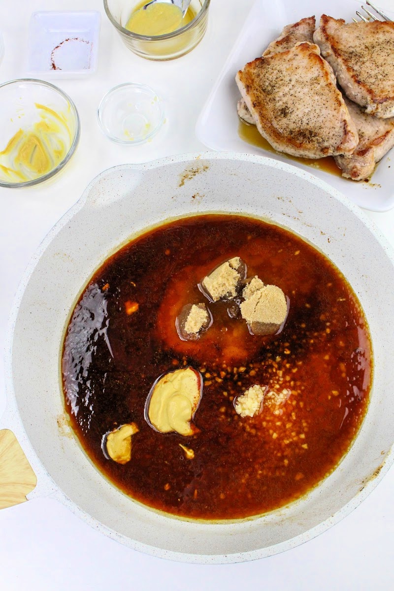 Making the bourbon glaze