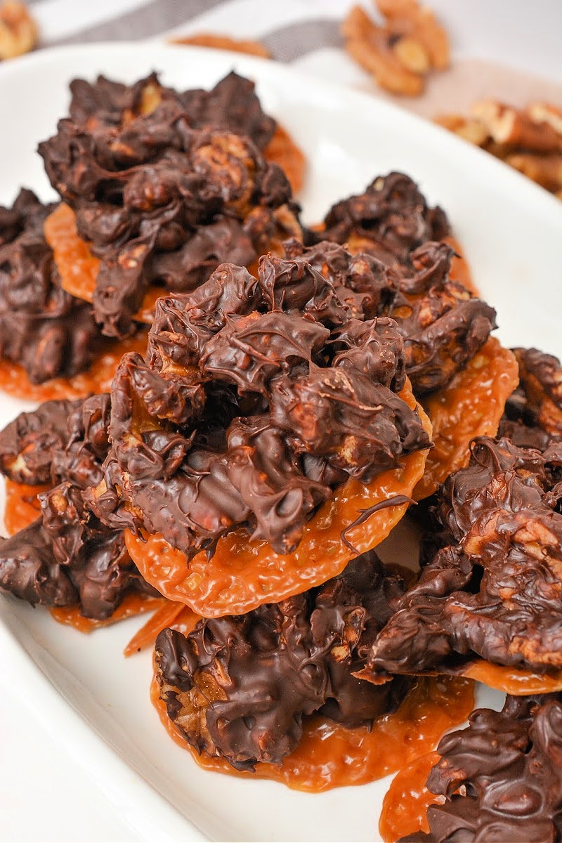 Keto Chocolate Caramel Nut Clusters