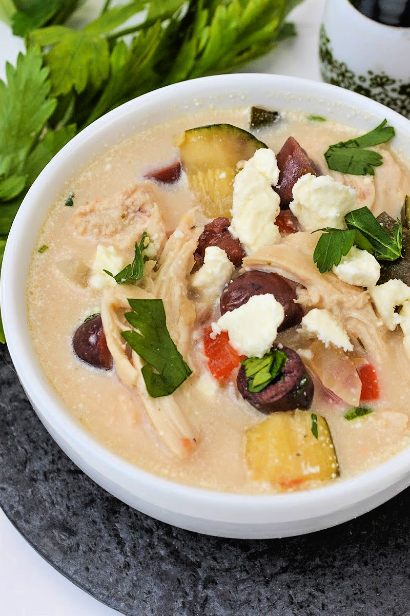 Low-Carb Greek Chicken Chili