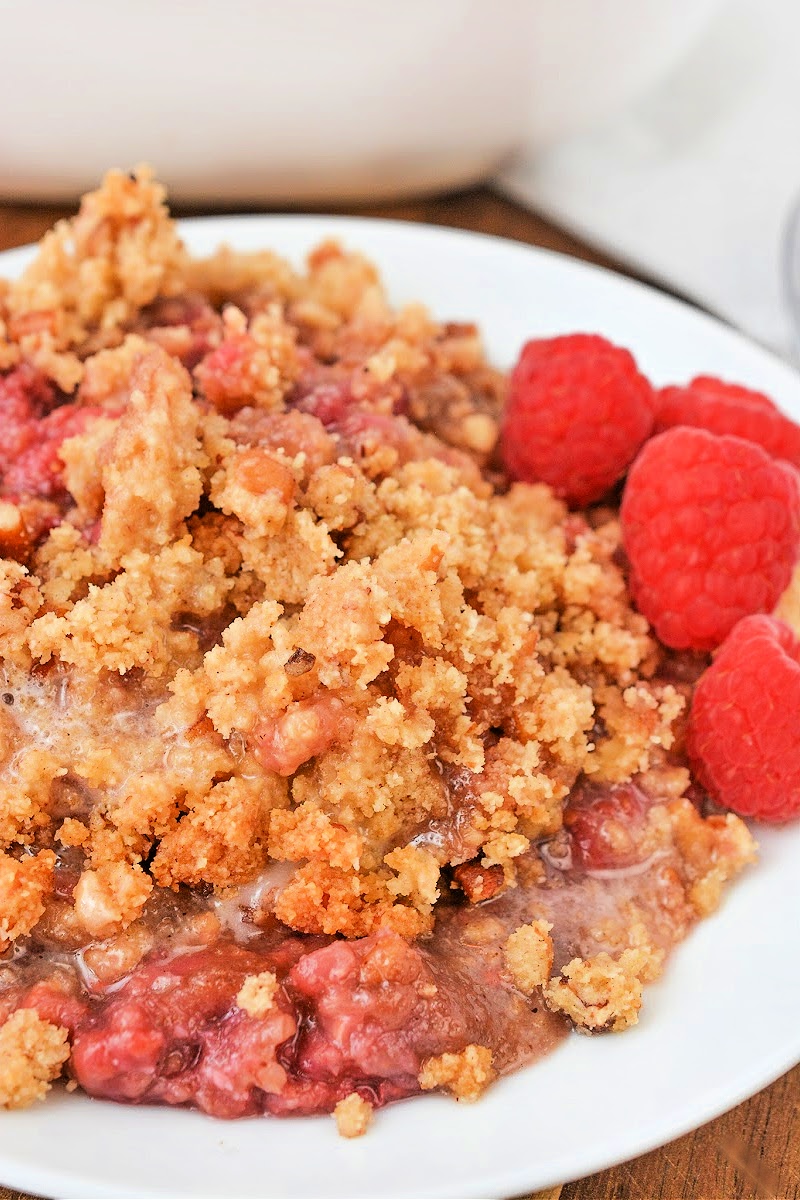 Low Carb Raspberry Crumble