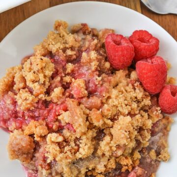 Low Carb Raspberry Crumble
