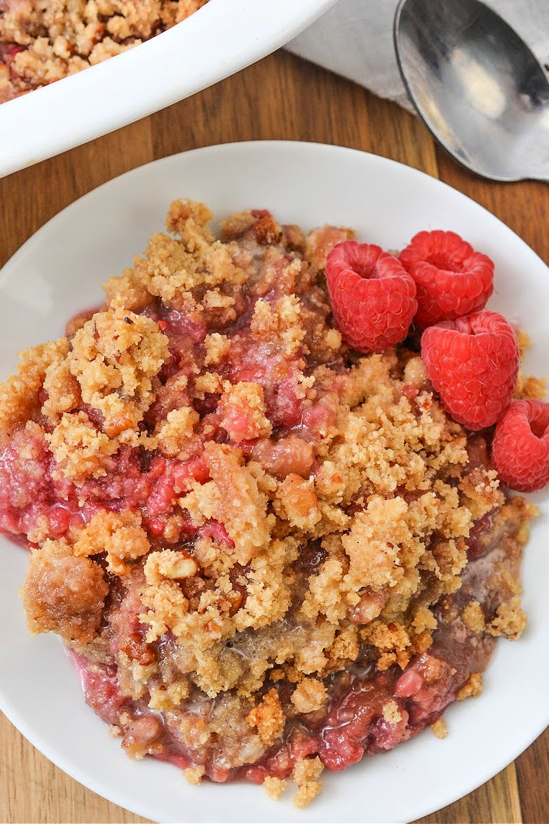 Low Carb Raspberry Crumble