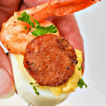 Keto Seafood Boil Deviled Eggs