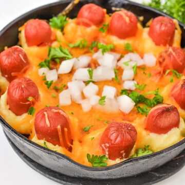 Keto Chili Cheese Dog Skillet Dip