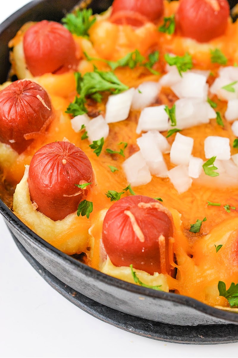 Keto Chili Cheese Dog Skillet Dip