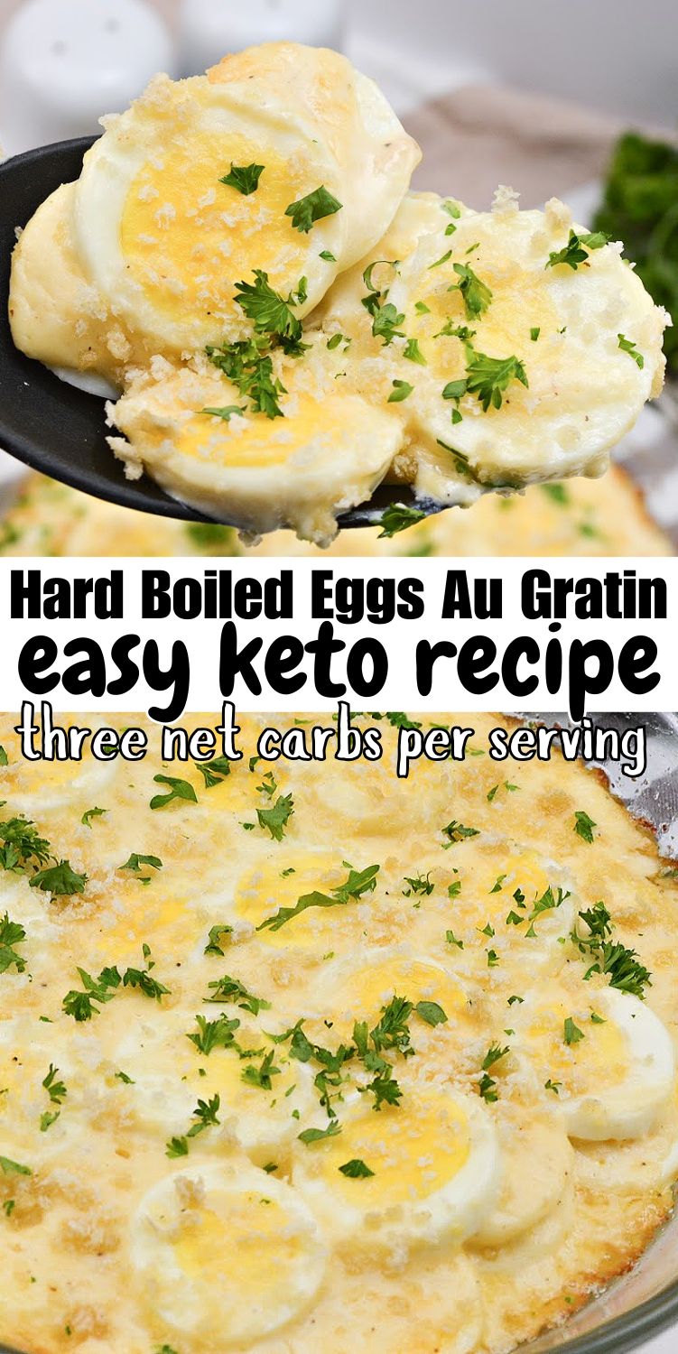 Keto Hard Boiled Egg Au Gratin