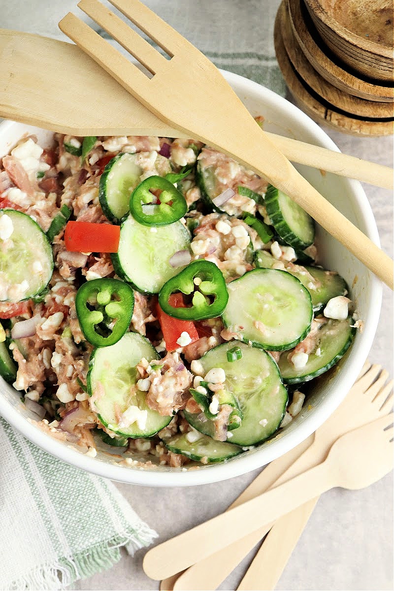 Keto Mexican Tuna Cucumber Salad