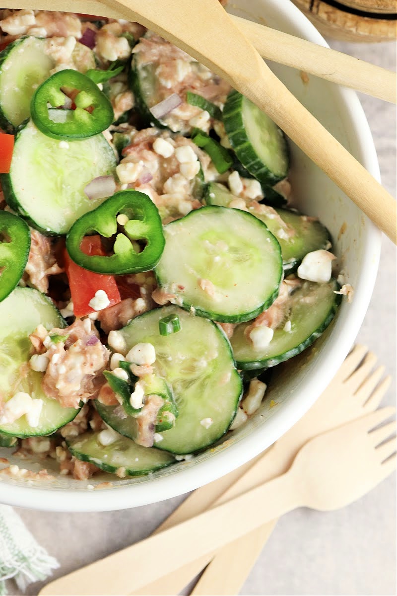Keto Mexican Tuna Cucumber Salad