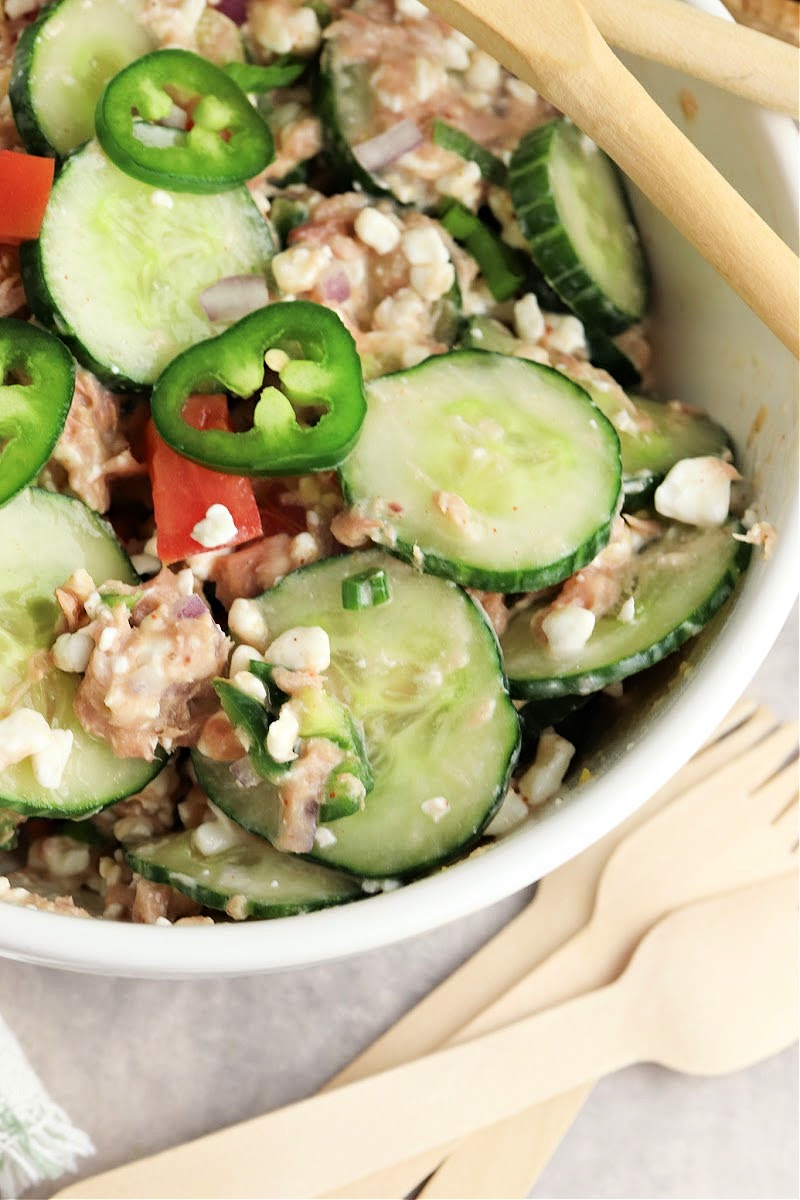 Keto Mexican Tuna Cucumber Salad
