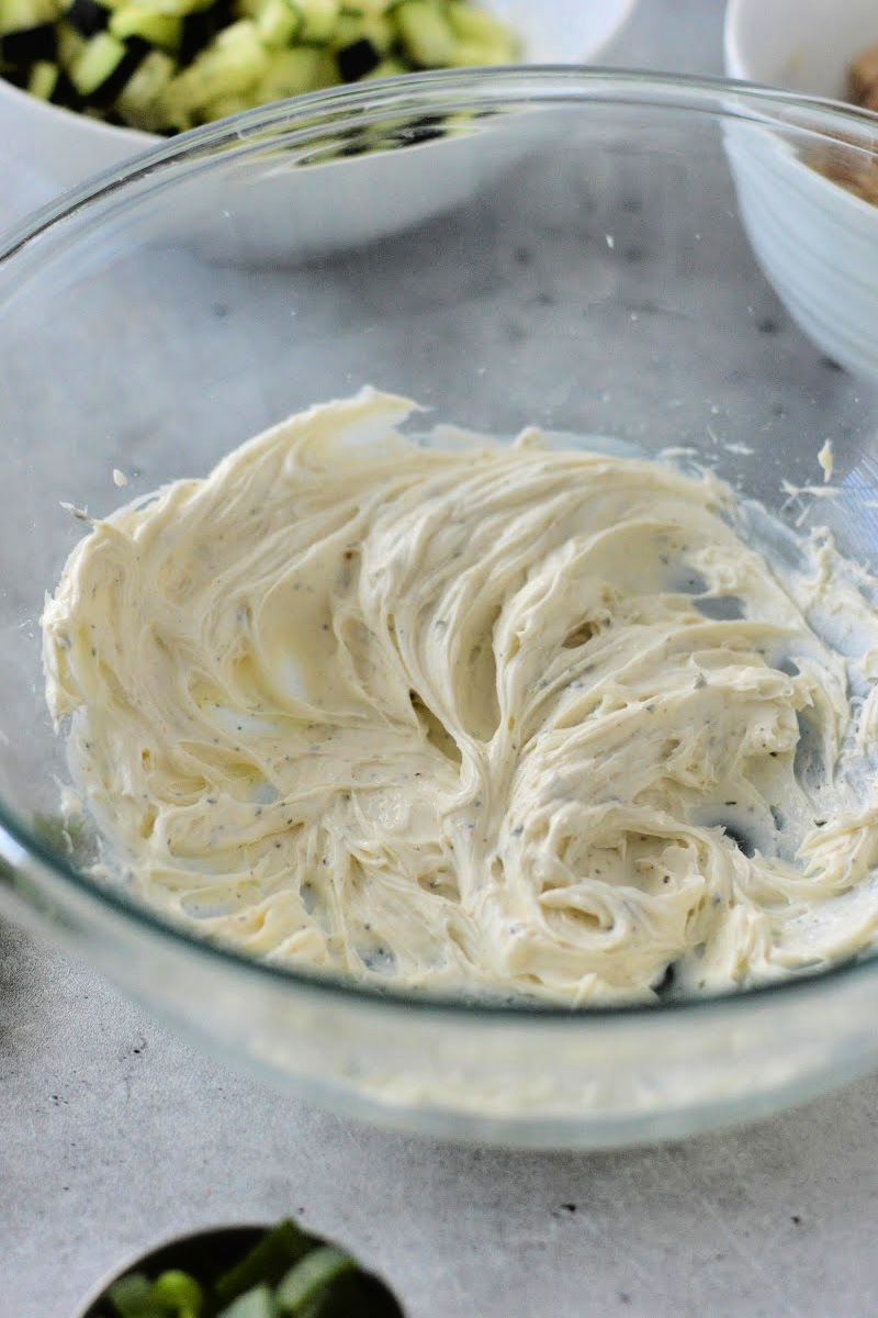 Mixing the salad dressing ingredients together