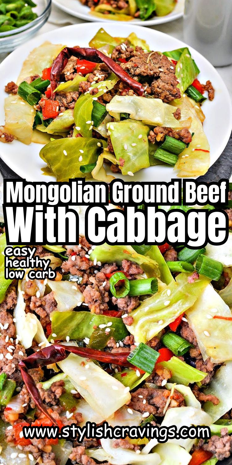 Keto Mongolian Ground Beef and Cabbage