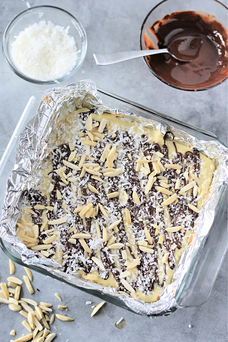 Low-Carb Almond Joy Cheesecake Bars
