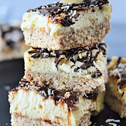 Low-Carb No-Bake Almond Joy Cheesecake Bars