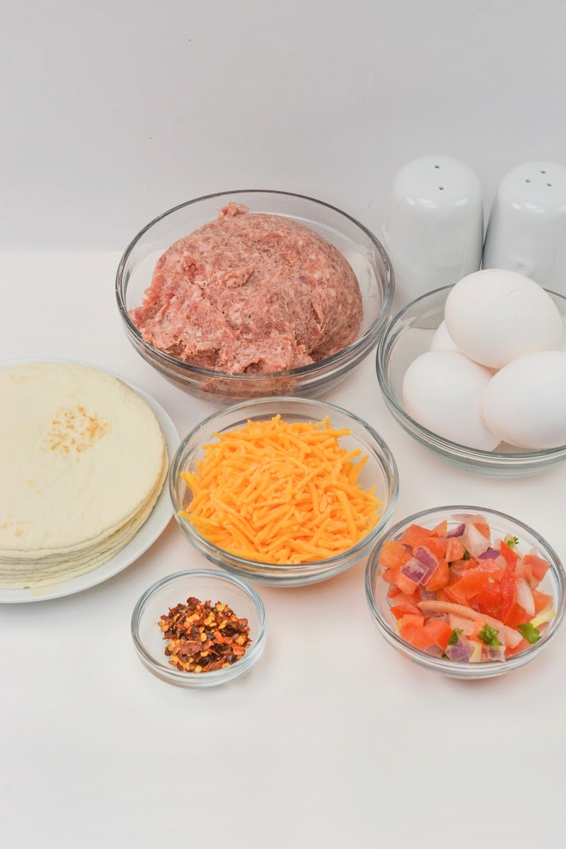 Keto Breakfast SmashBurger Tacos Ingredients