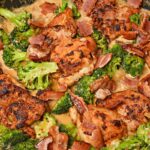 Keto Bacon Chicken Thighs With Garlic Cream Sauce
