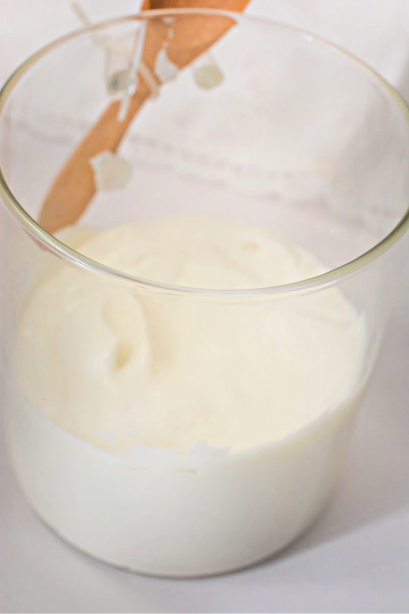 Yogurt in a glass cup