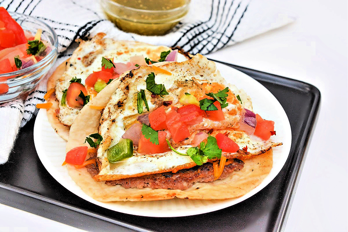 Keto Breakfast SmashBurger Tacos