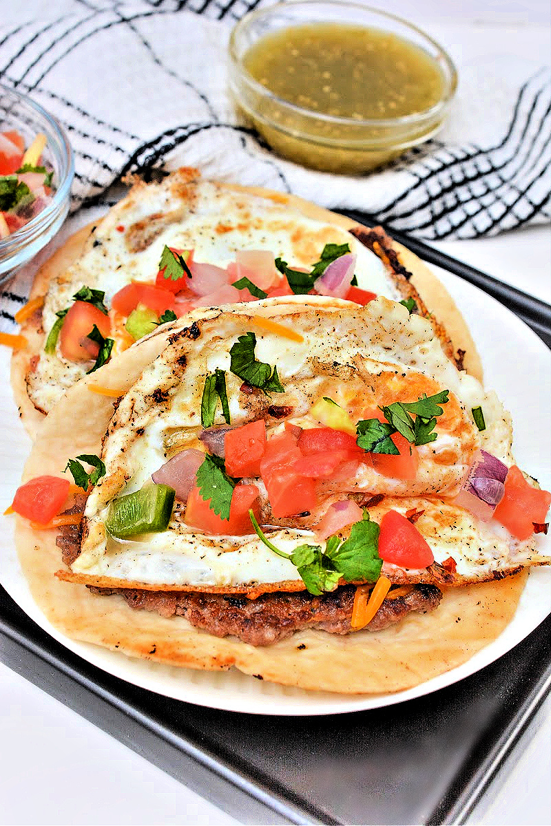 Keto Breakfast SmashBurger Tacos