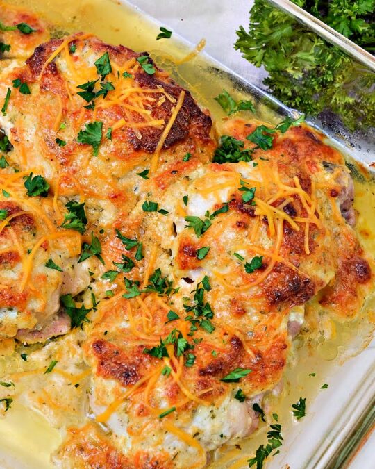 Keto Baked Cheesy Ranch Chicken Thighs
