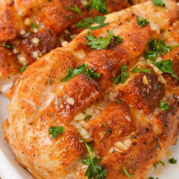 Keto Garlic Butter Air Fryer Chicken Breasts