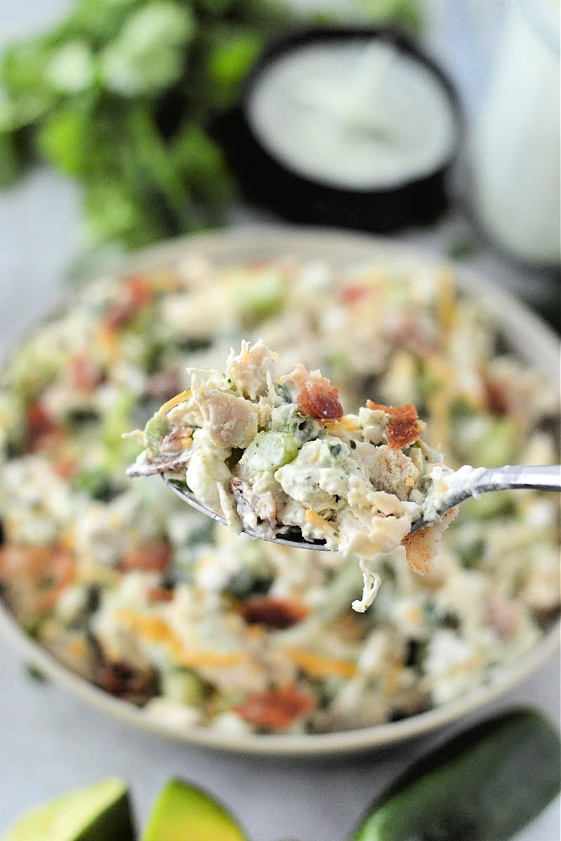 Keto Jalapeno Popper Cottage Cheese Chicken Salad