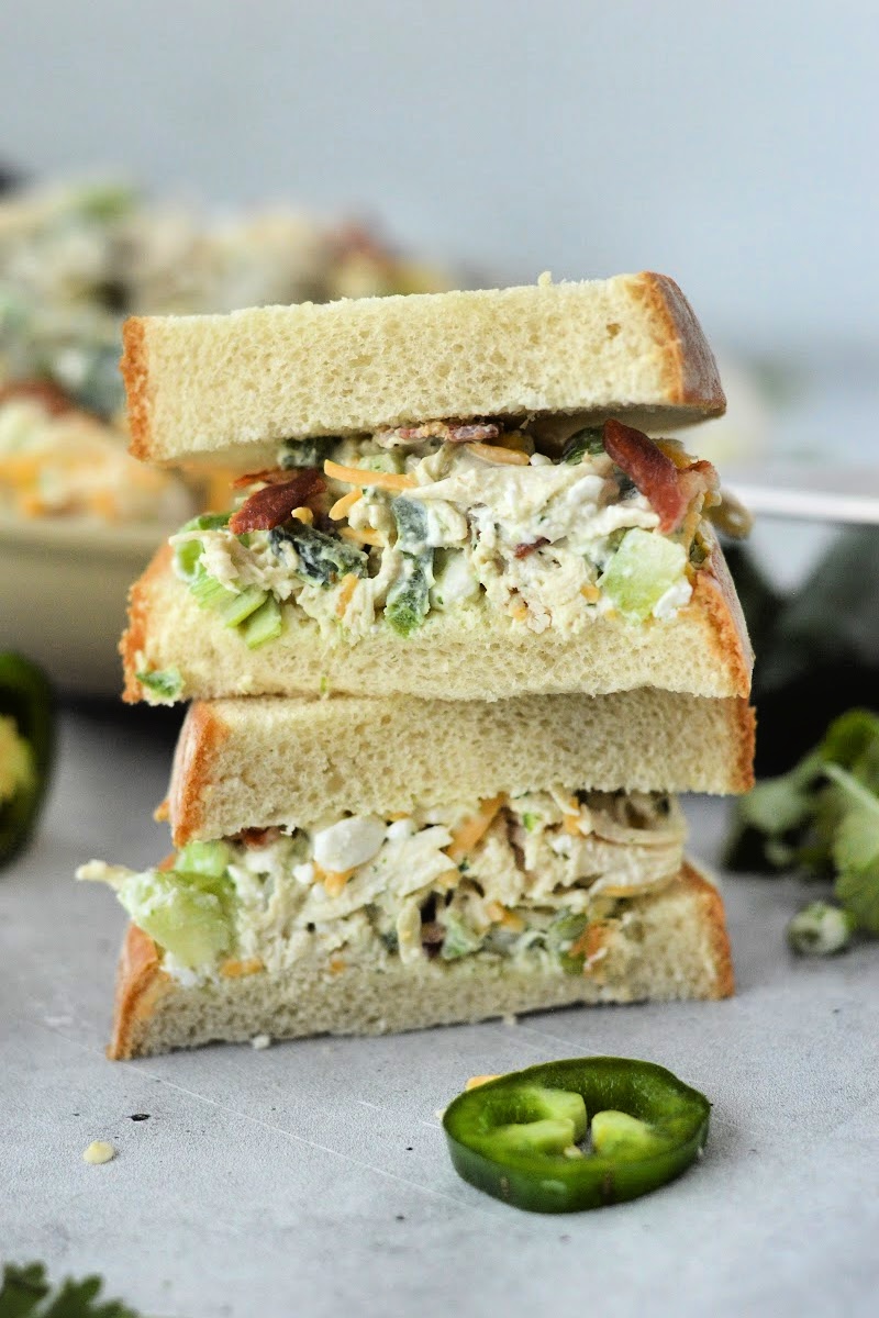 Keto Jalapeno Popper Cottage Cheese Chicken Salad
