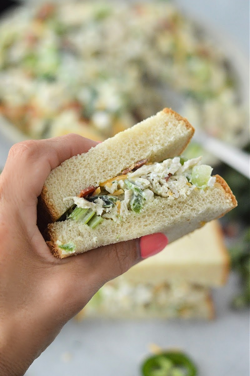 Keto Jalapeno Popper Cottage Cheese Chicken Salad