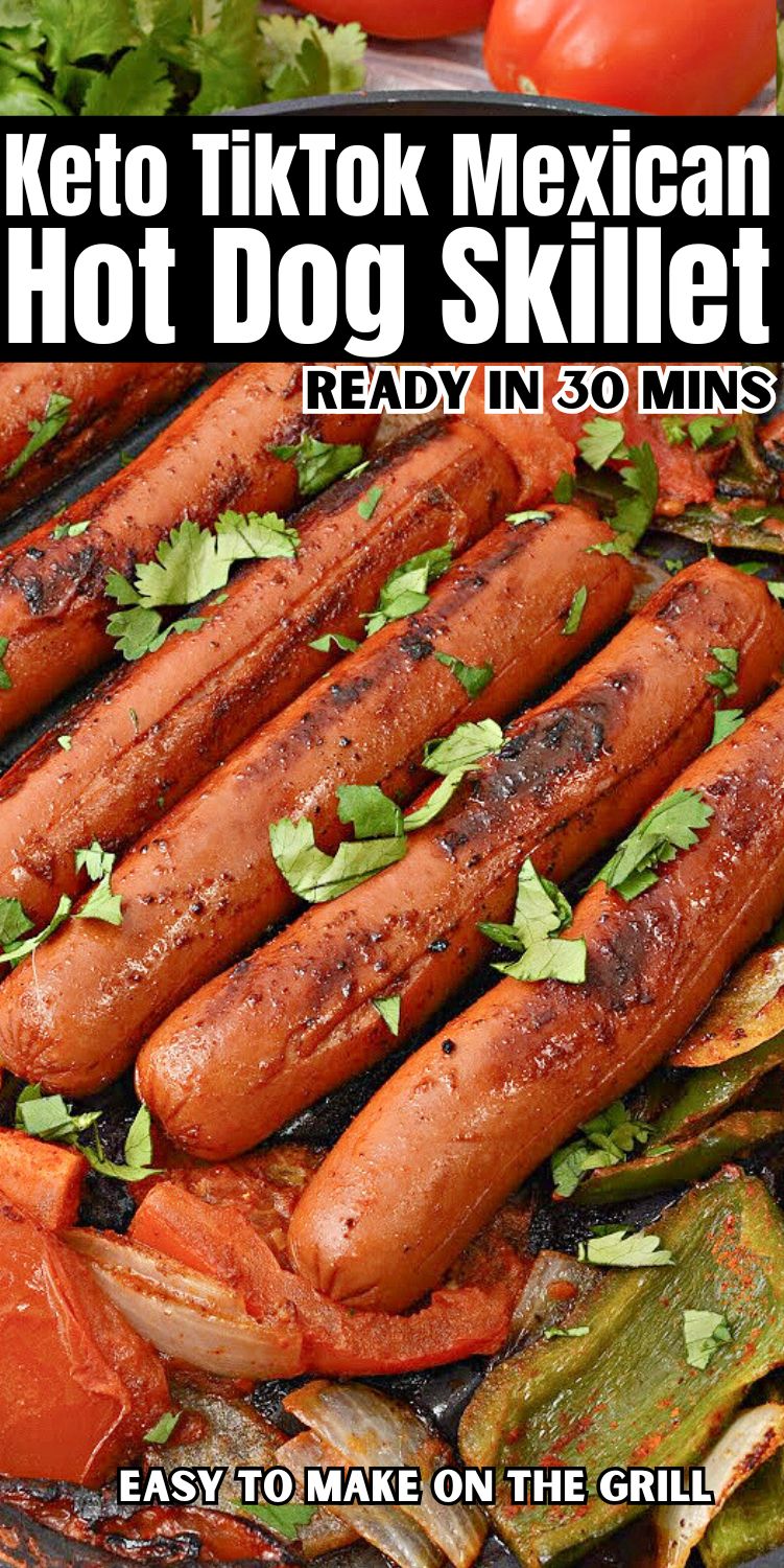 Keto TikTok Mexican Hot Dog Skillet