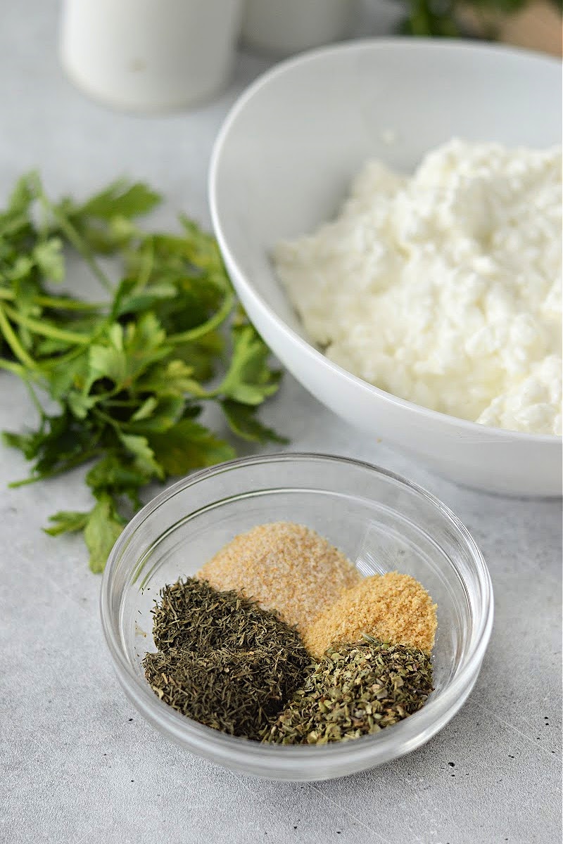 Low Carb Cottage Cheese Ranch Dip Ingredients