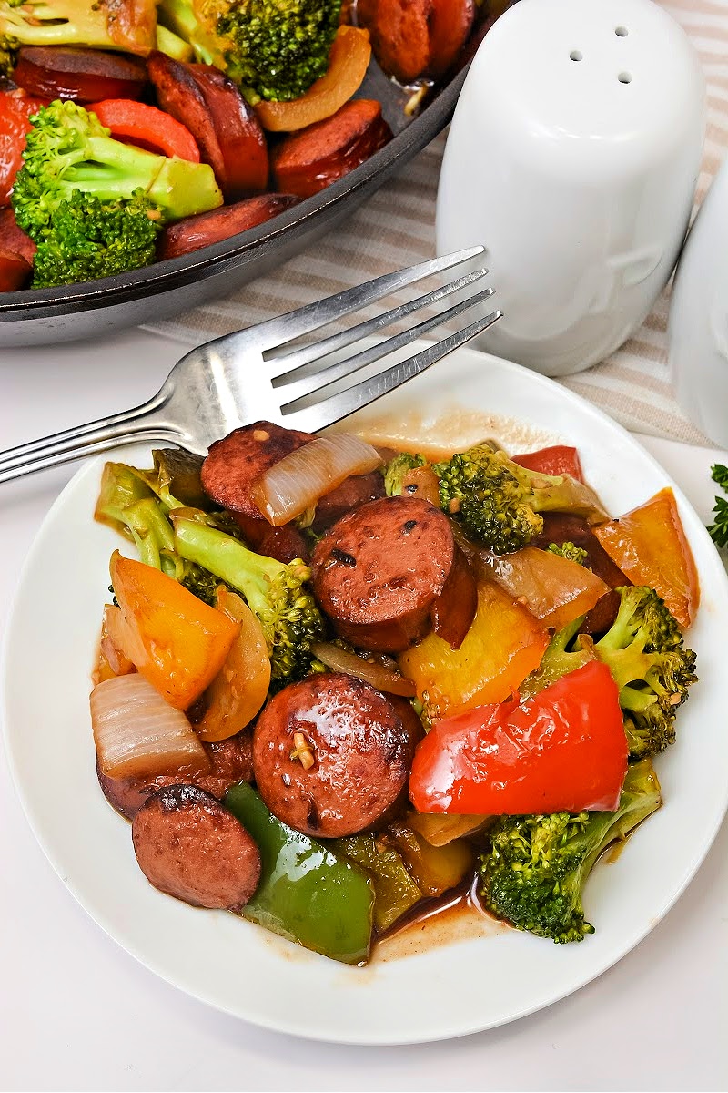Low Carb Asian Sweet and Sour Kielbasa 