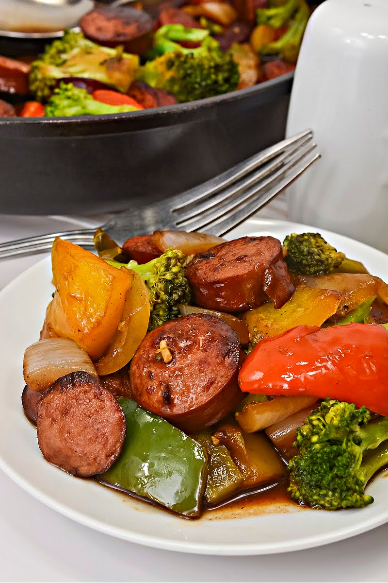 Low Carb Asian Sweet and Sour Kielbasa 