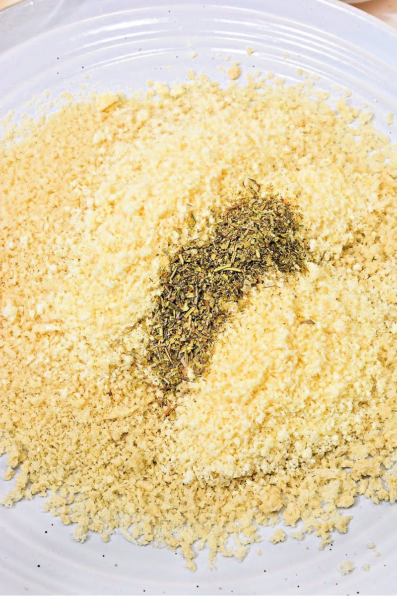 Making the chicken breading