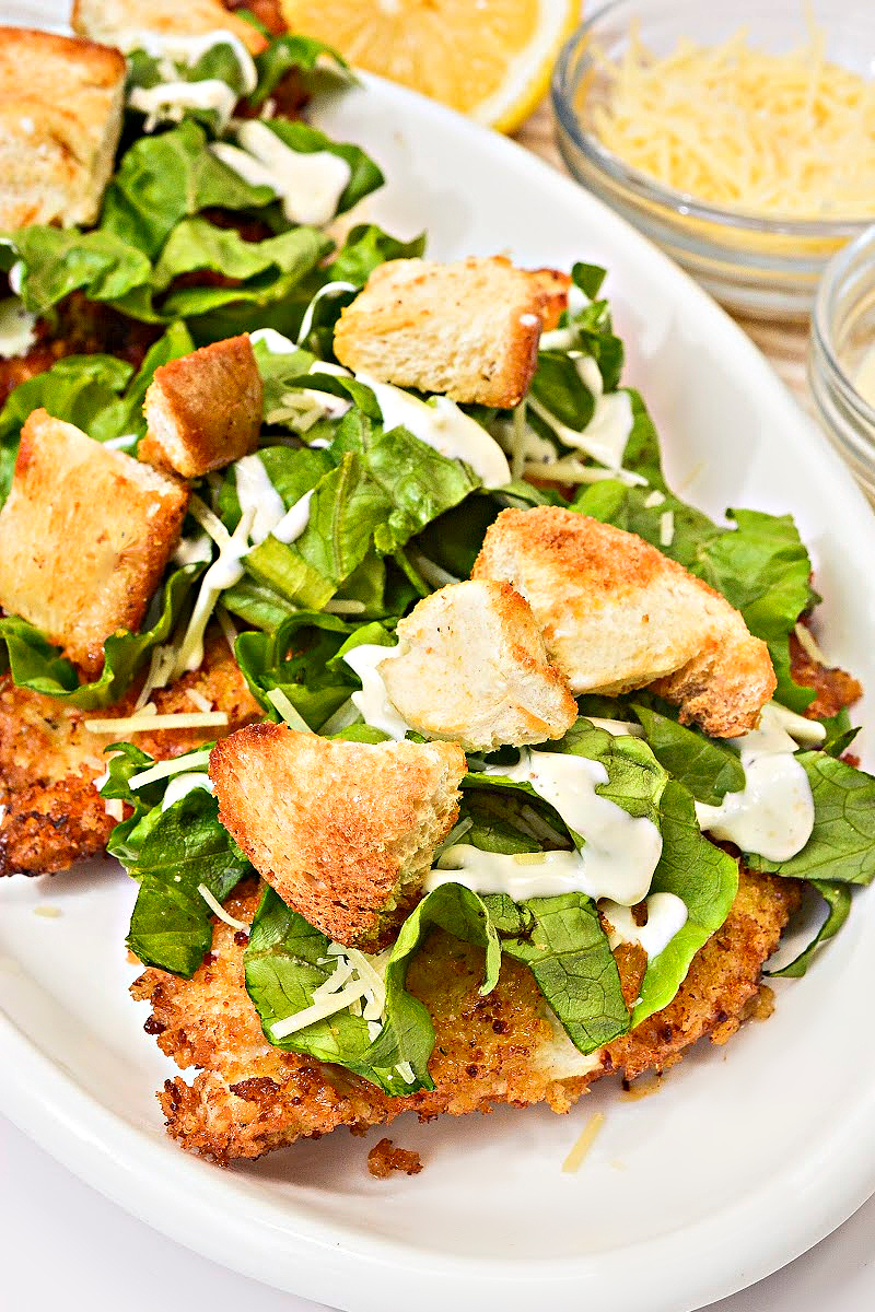 Keto Chicken Caesar Cutlets