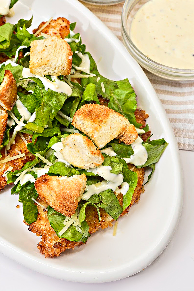 Keto Chicken Caesar Cutlets