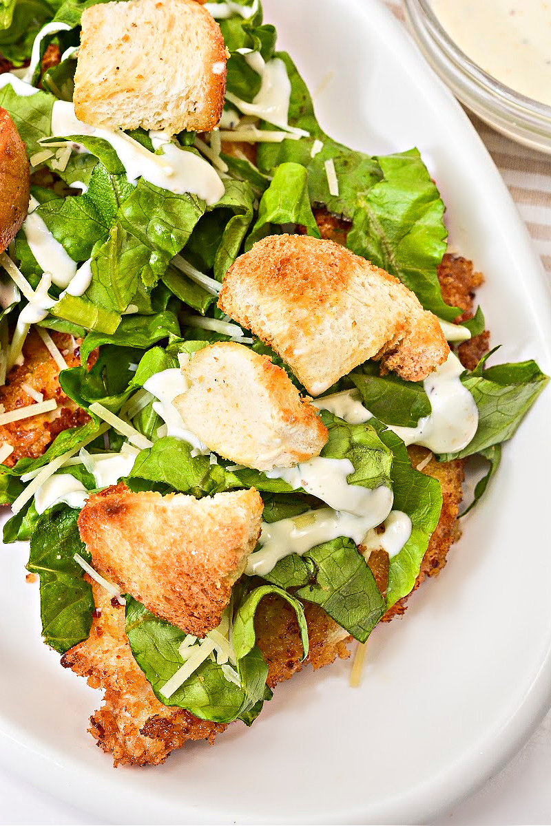 Keto Chicken Caesar Cutlets