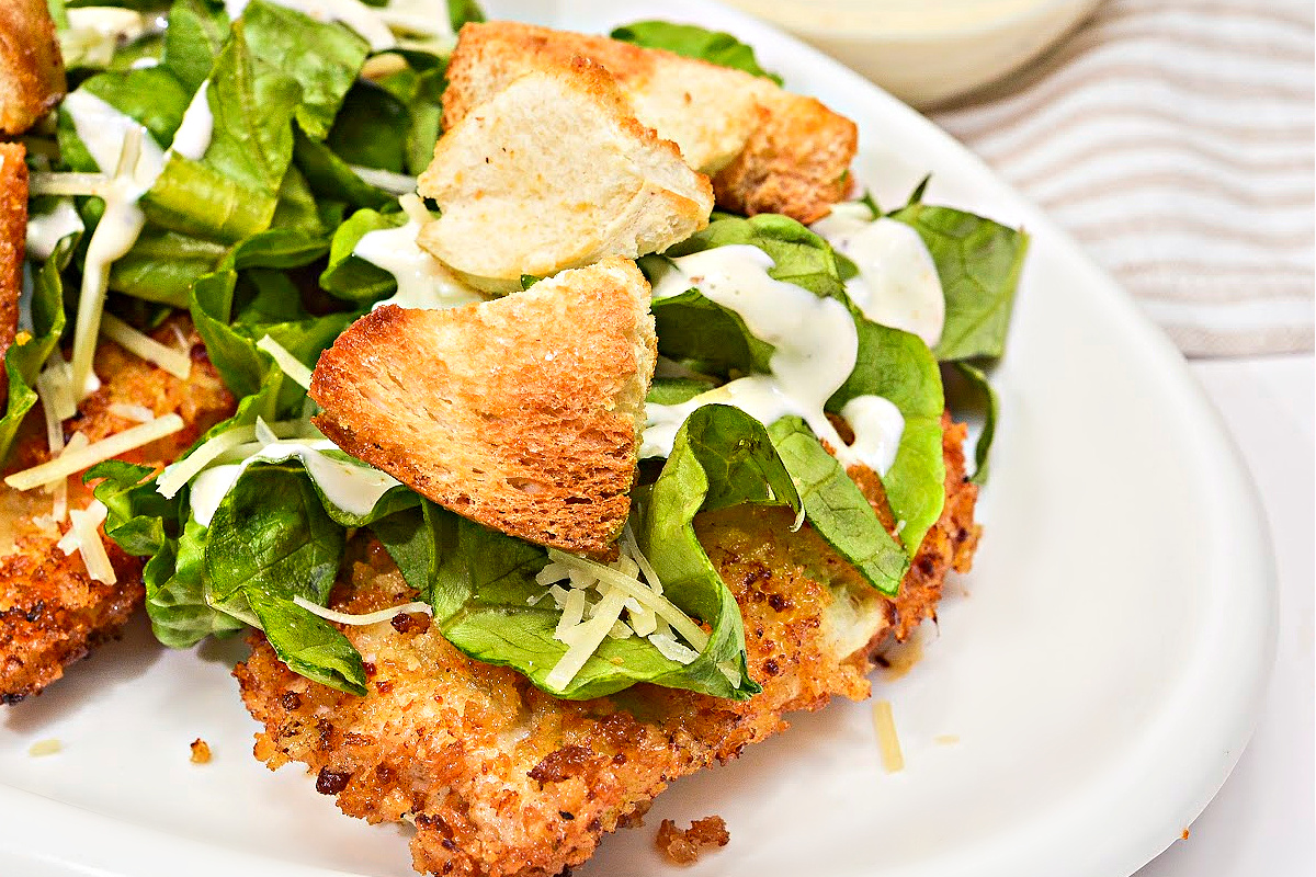 Keto Chicken Caesar Cutlets