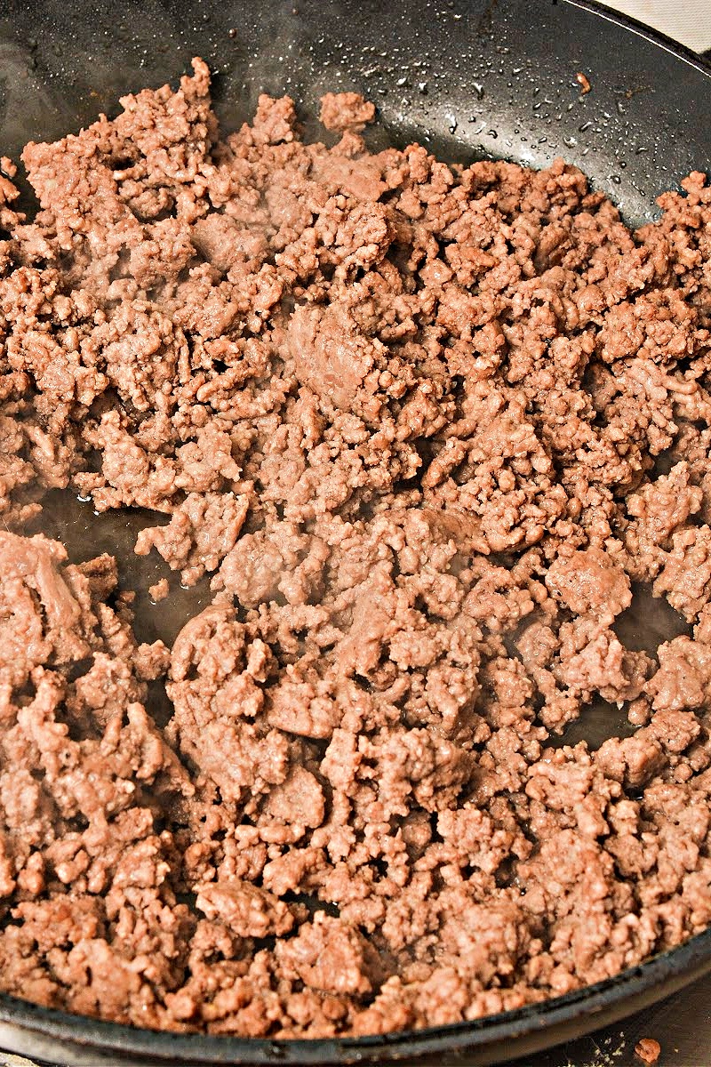 Browning the ground beef