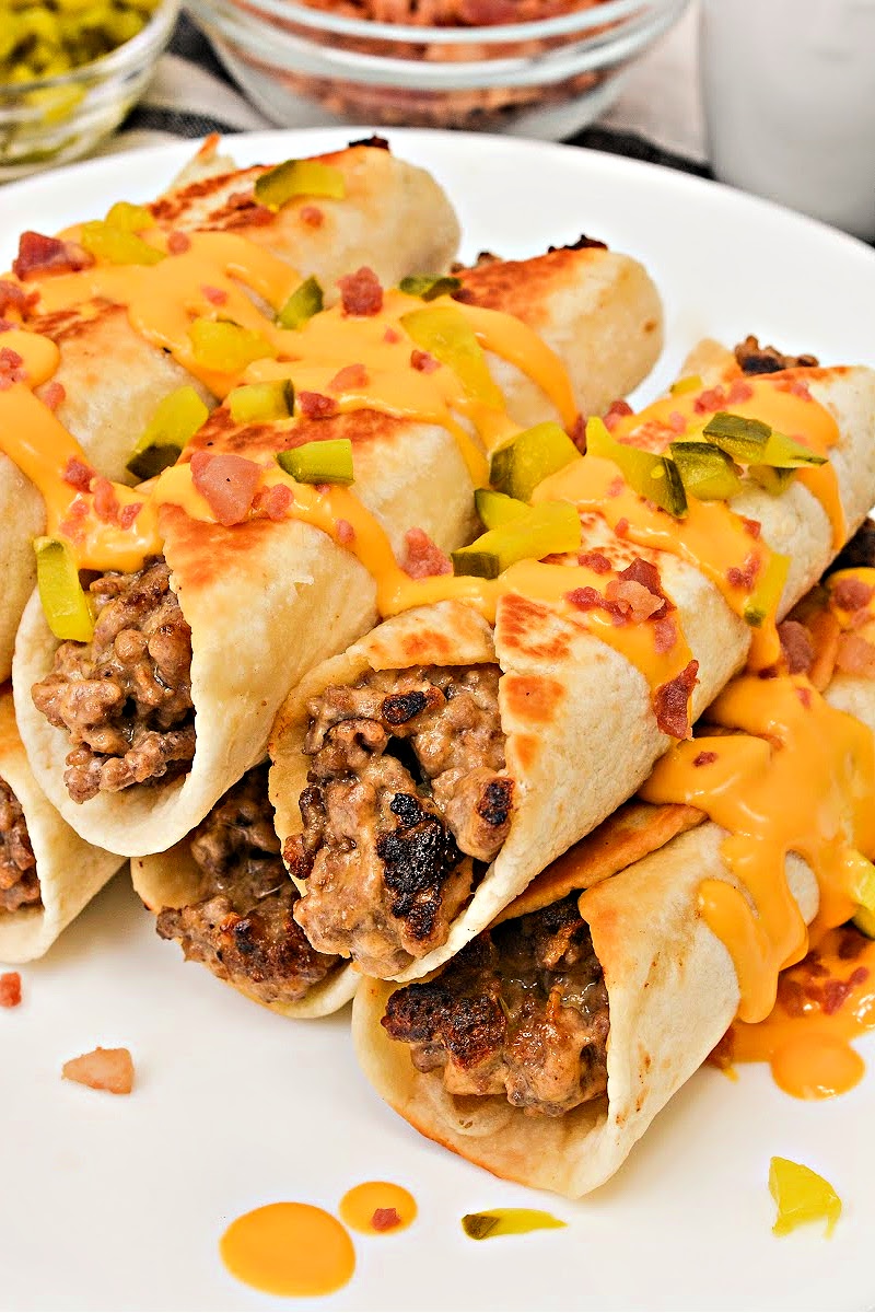 Keto Cheesy Beef Roll Ups
