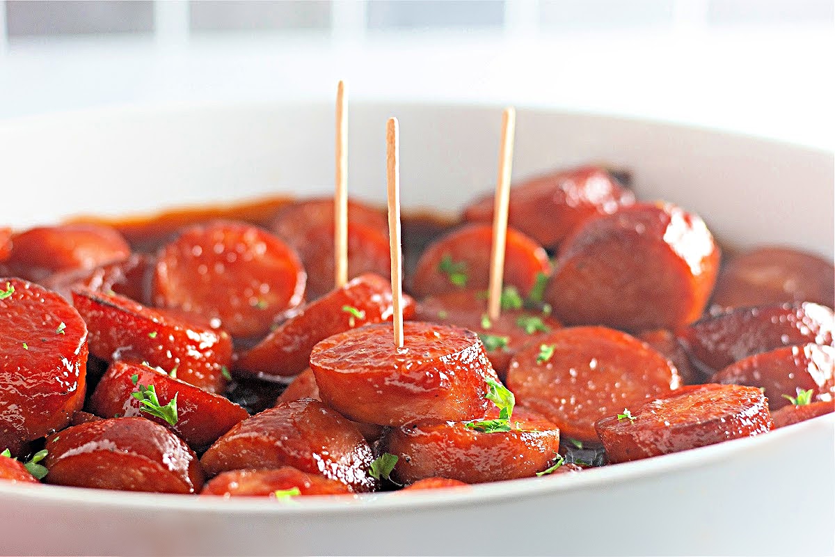 Low Carb Baked BBQ Sausages