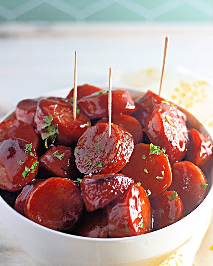 Low Carb Baked BBQ Sausages