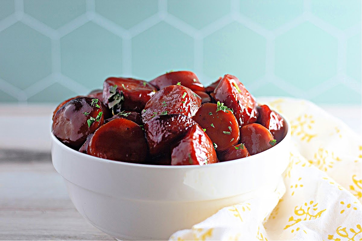 Low Carb Baked BBQ Sausages