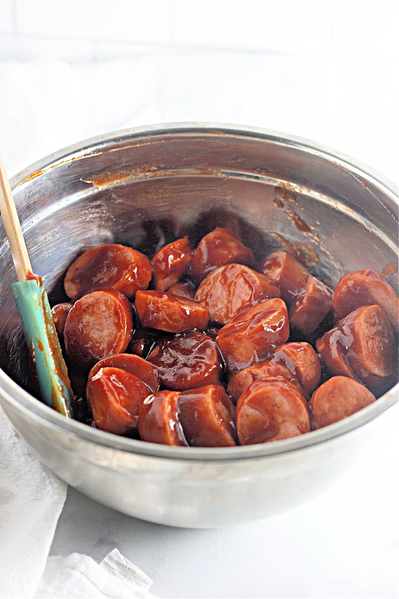 Low Carb Baked BBQ Sausages