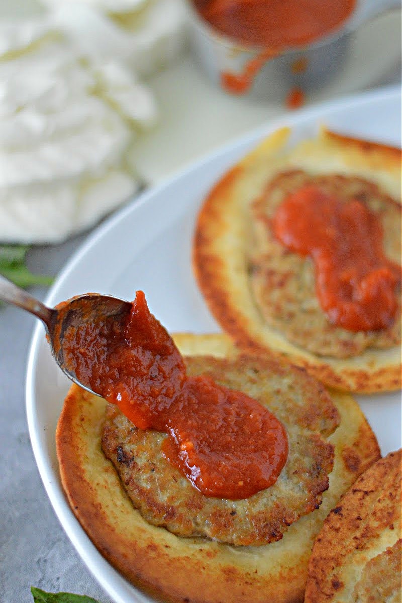 Keto Chicken Parm Smash Burgers