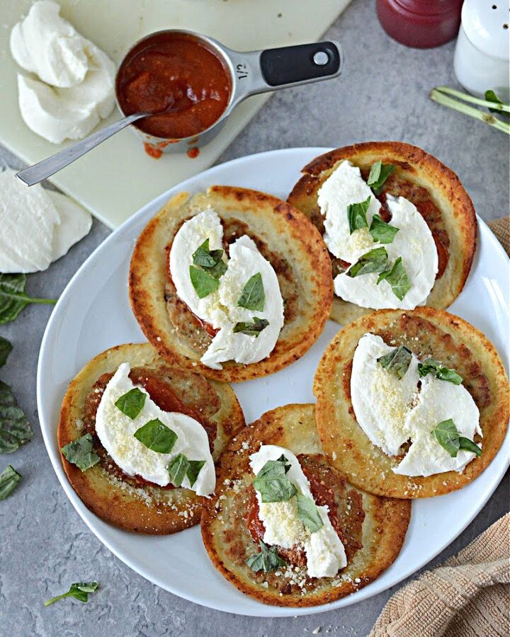 Keto Chicken Parm Smash Burgers