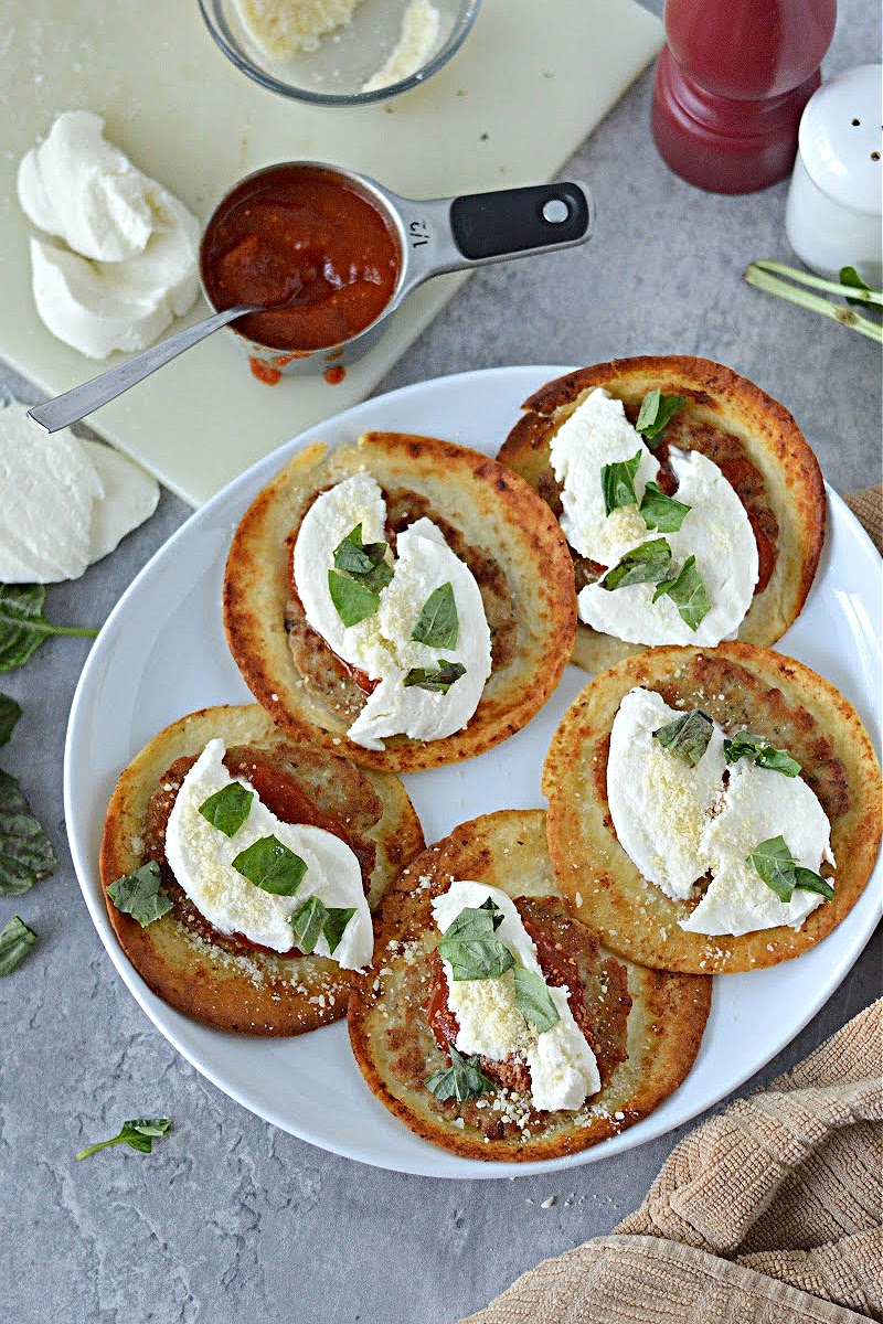 Keto Chicken Parm Smash Burgers